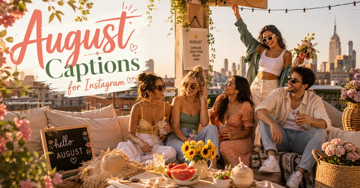 august Captions For Instagram