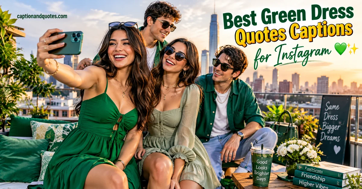 Best Green Dress Quotes Captions for Instagram