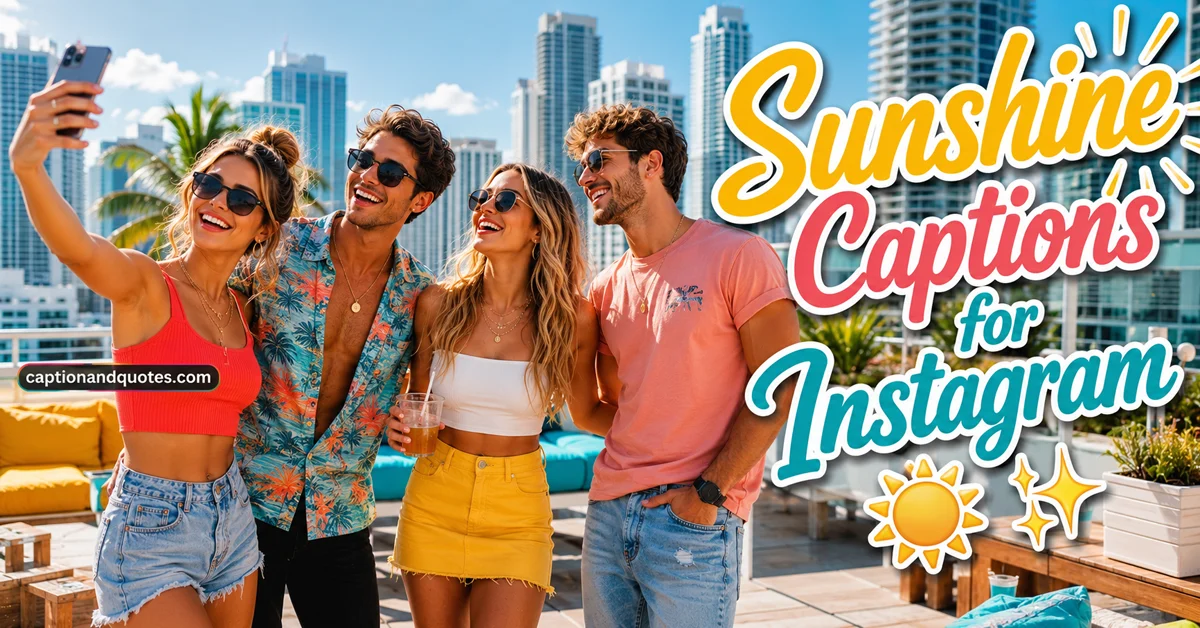 Sunshine Captions for Instagram
