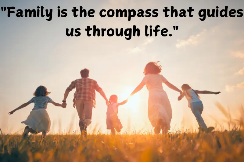 family is the compass that guides us through life.