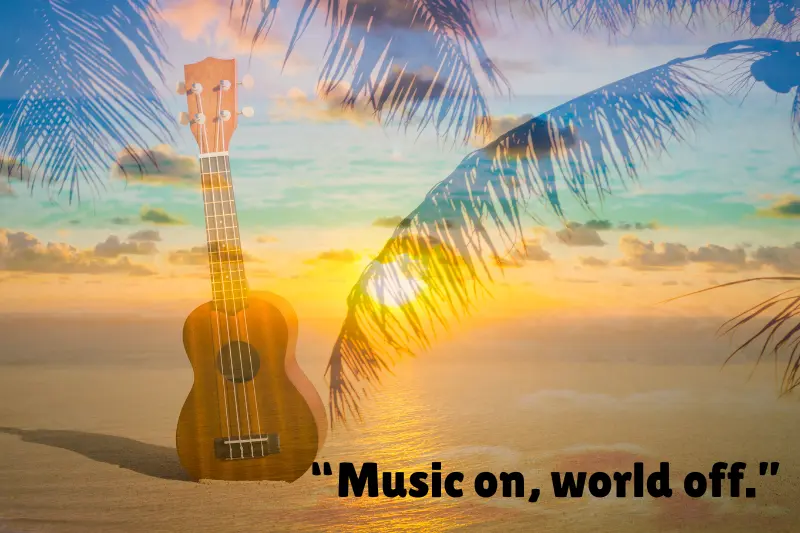 “music on, world off.”