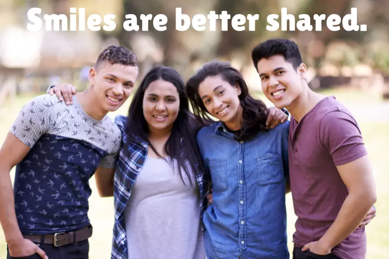 smiles are better shared. 