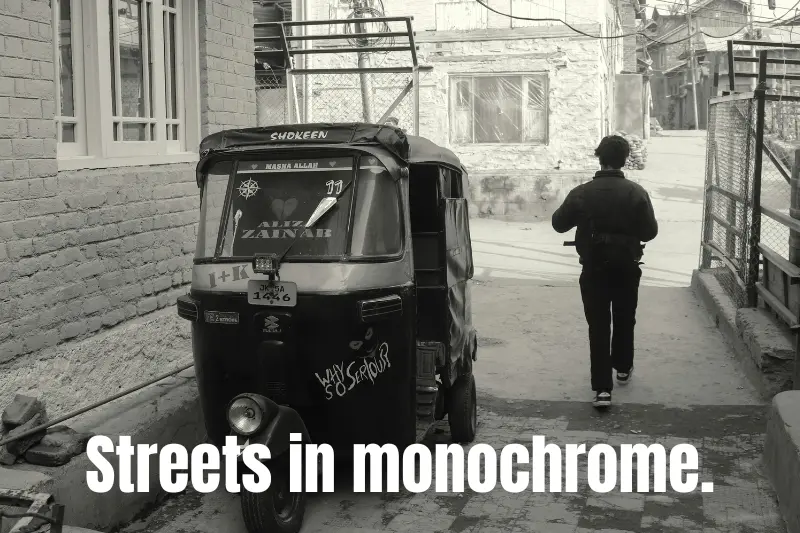 streets in monochrome.