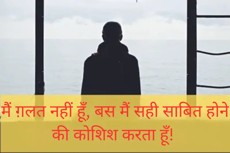 मैं ग़लत नहीं हूँ, बस मैं सही साबित होने की कोशिश करता हूँ!